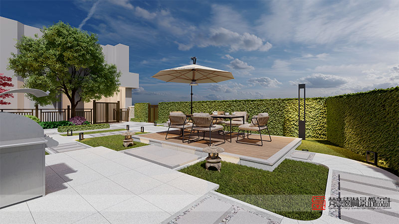 鄭州天倫莊園160平米別墅庭院設(shè)計(jì) 鄭州天倫莊園160平米別墅庭院設(shè)計(jì)