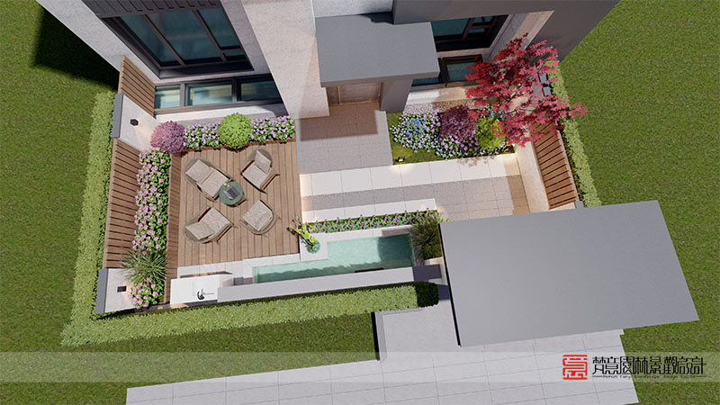 鄭州碧桂園豫府42㎡庭院設計 鄭州碧桂園豫府42㎡庭院設計