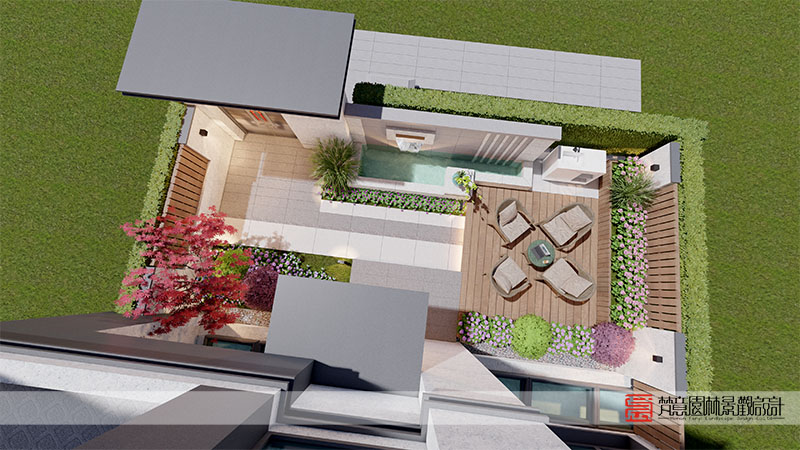 鄭州碧桂園豫府42㎡庭院設計 鄭州碧桂園豫府42㎡庭院設計