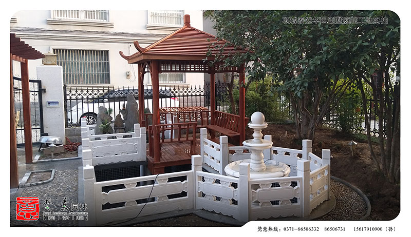 泰然華園別墅庭院設計施工現(xiàn)場圖