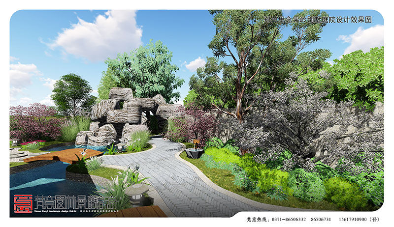 鄭州別墅庭院設(shè)計(jì),鄭州思念果嶺別墅庭院設(shè)計(jì)