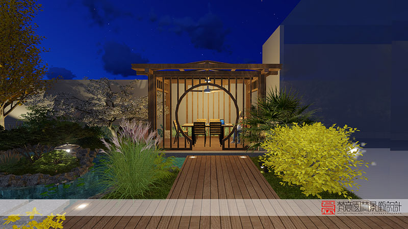 鄭州別墅花園設(shè)計,南月堤藝術(shù)家別墅花園設(shè)計