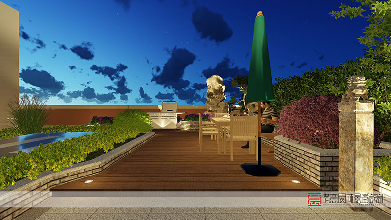 鄭州別墅花園設計,鄭州天倫莊園別墅花園設計